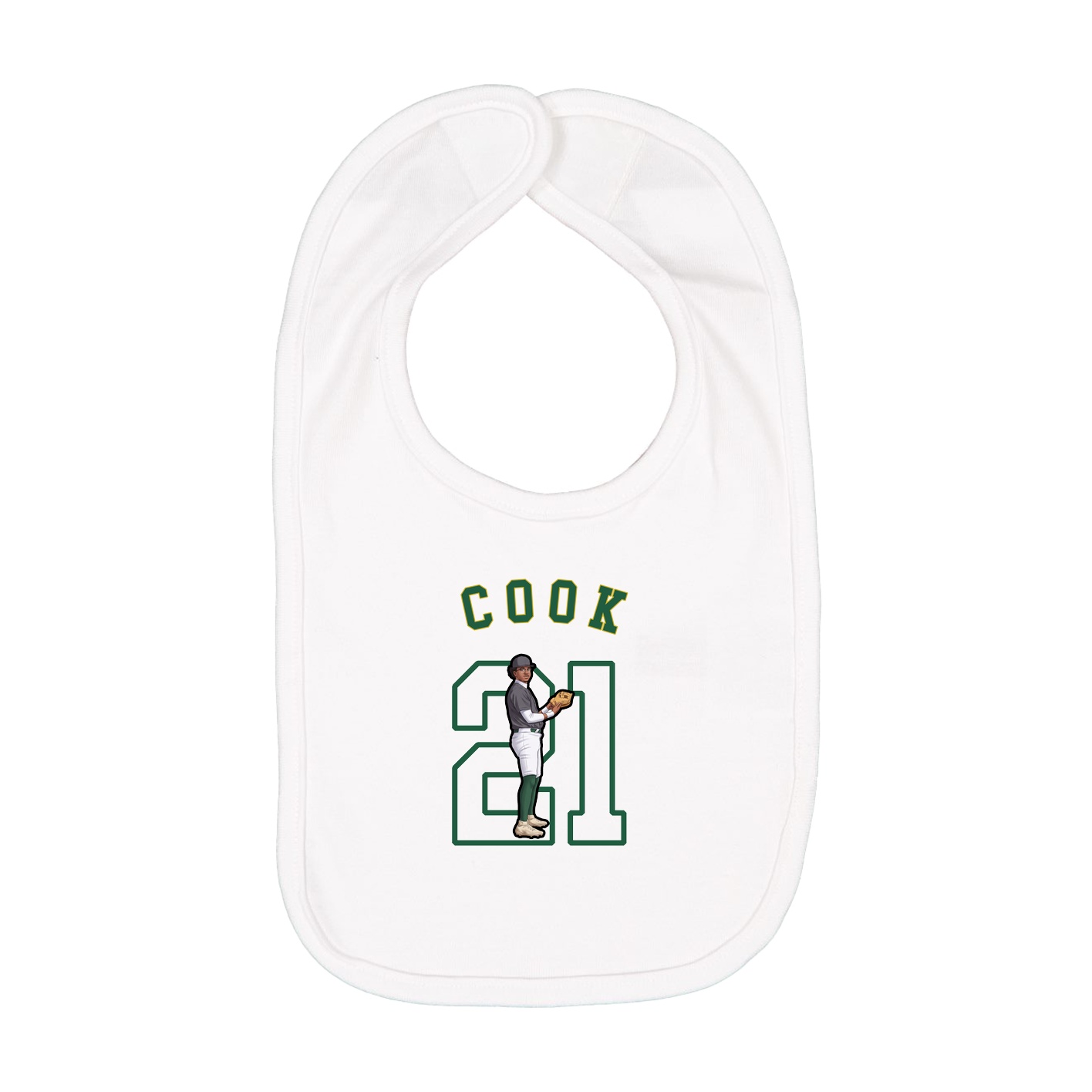 Infant Bib — Shirsey Arch in White