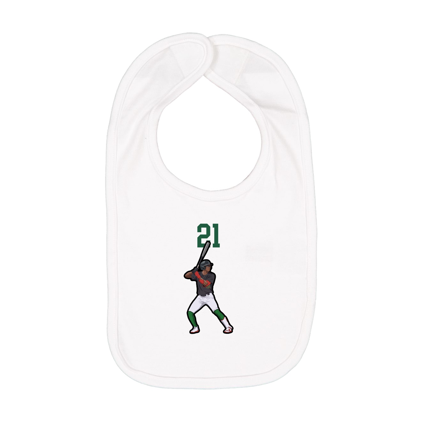 Infant Bib — Number Top in White