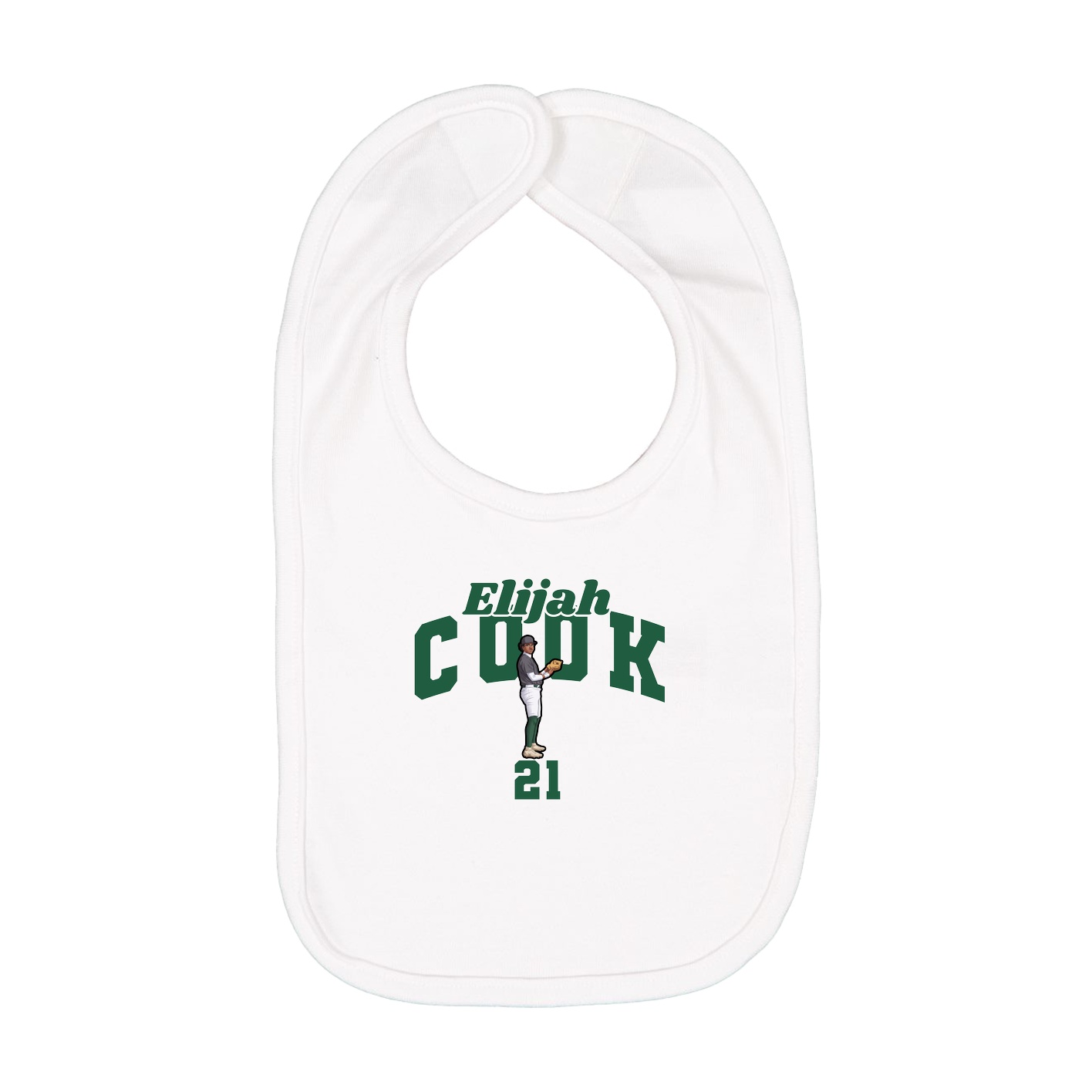 Infant Bib — Signature Arch in White