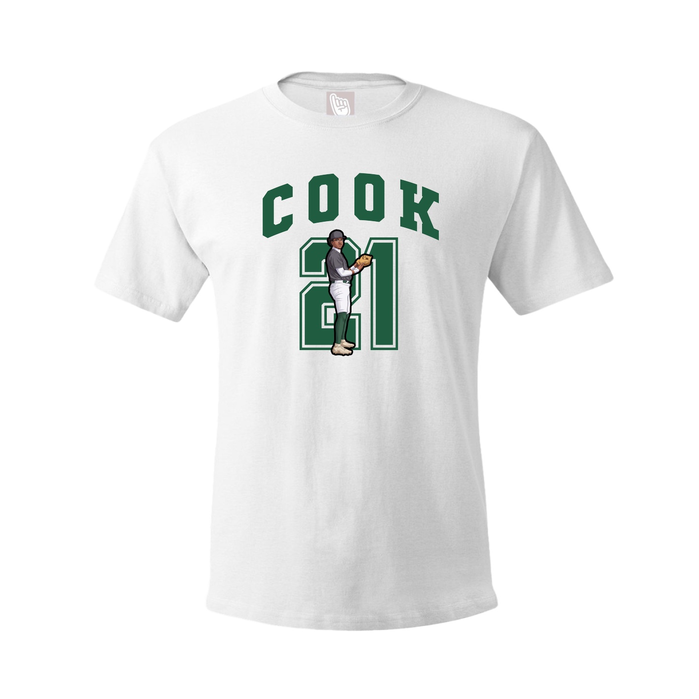 Youth Tee — Number in White