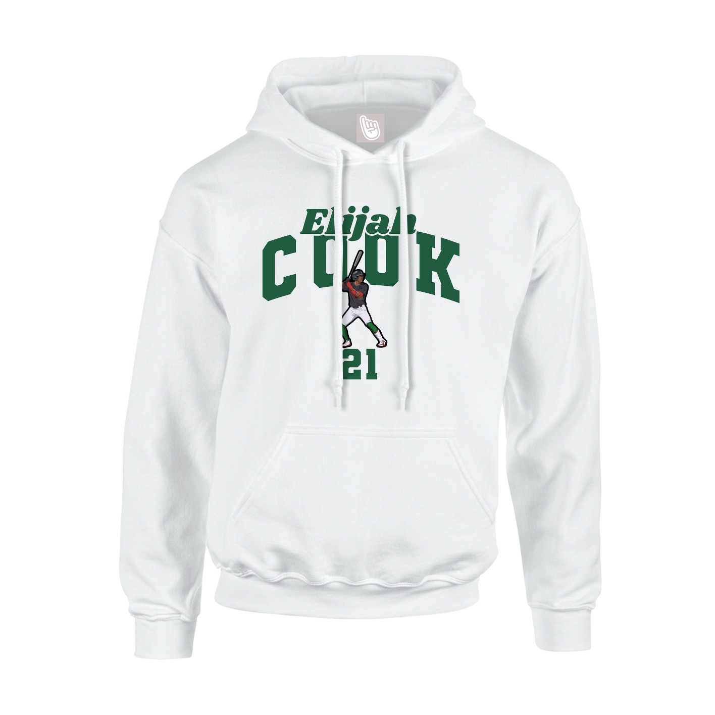 Youth Hoodie — Signature Arch in White