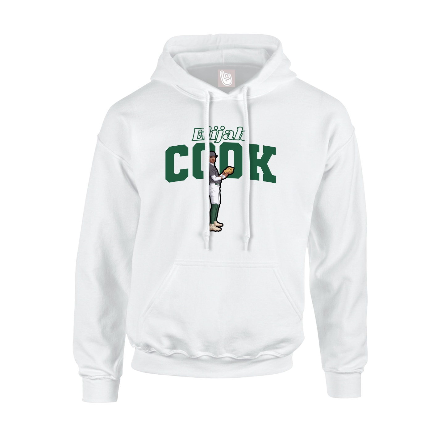 Hoodie — Name Arch in White