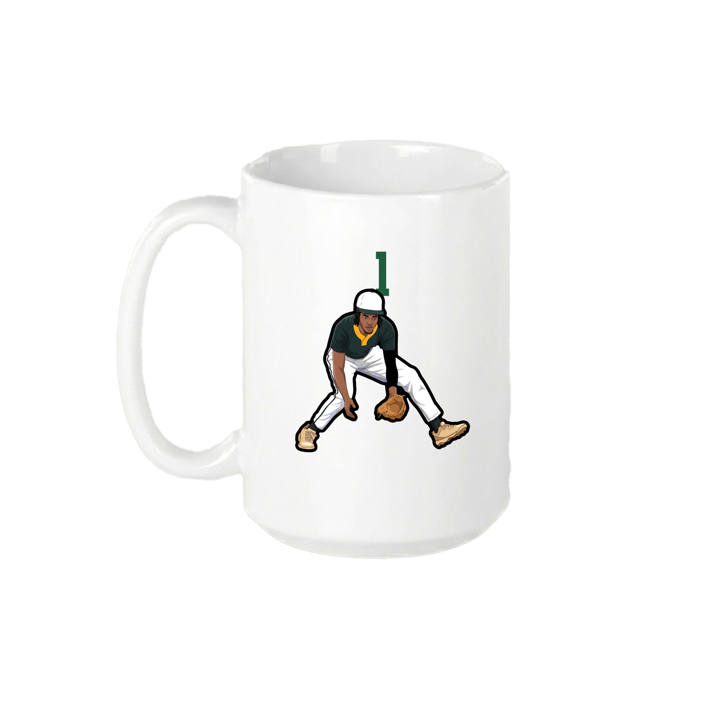 15oz Coffee Mug — Number Top in White