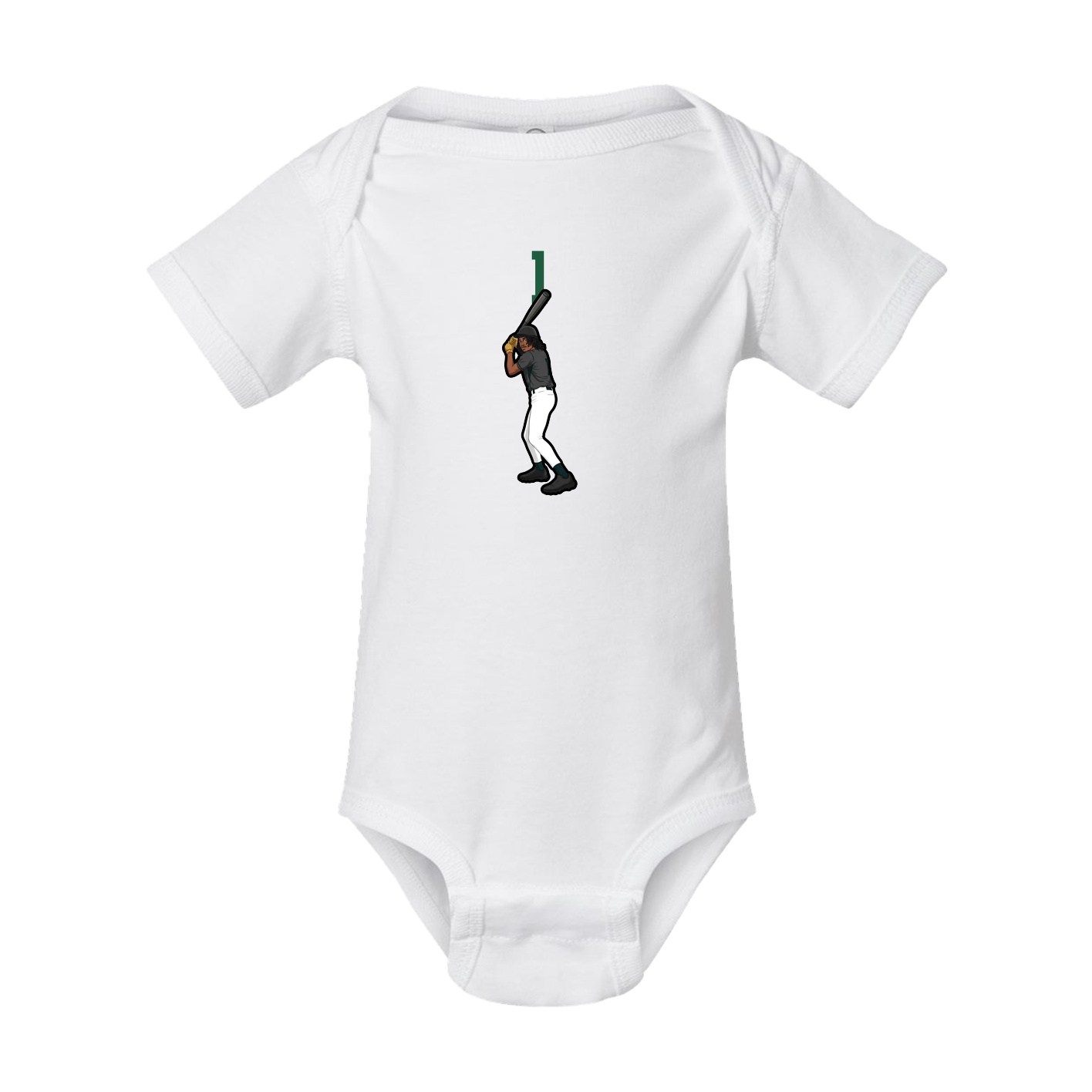 Baby Onesie — Number Top in White