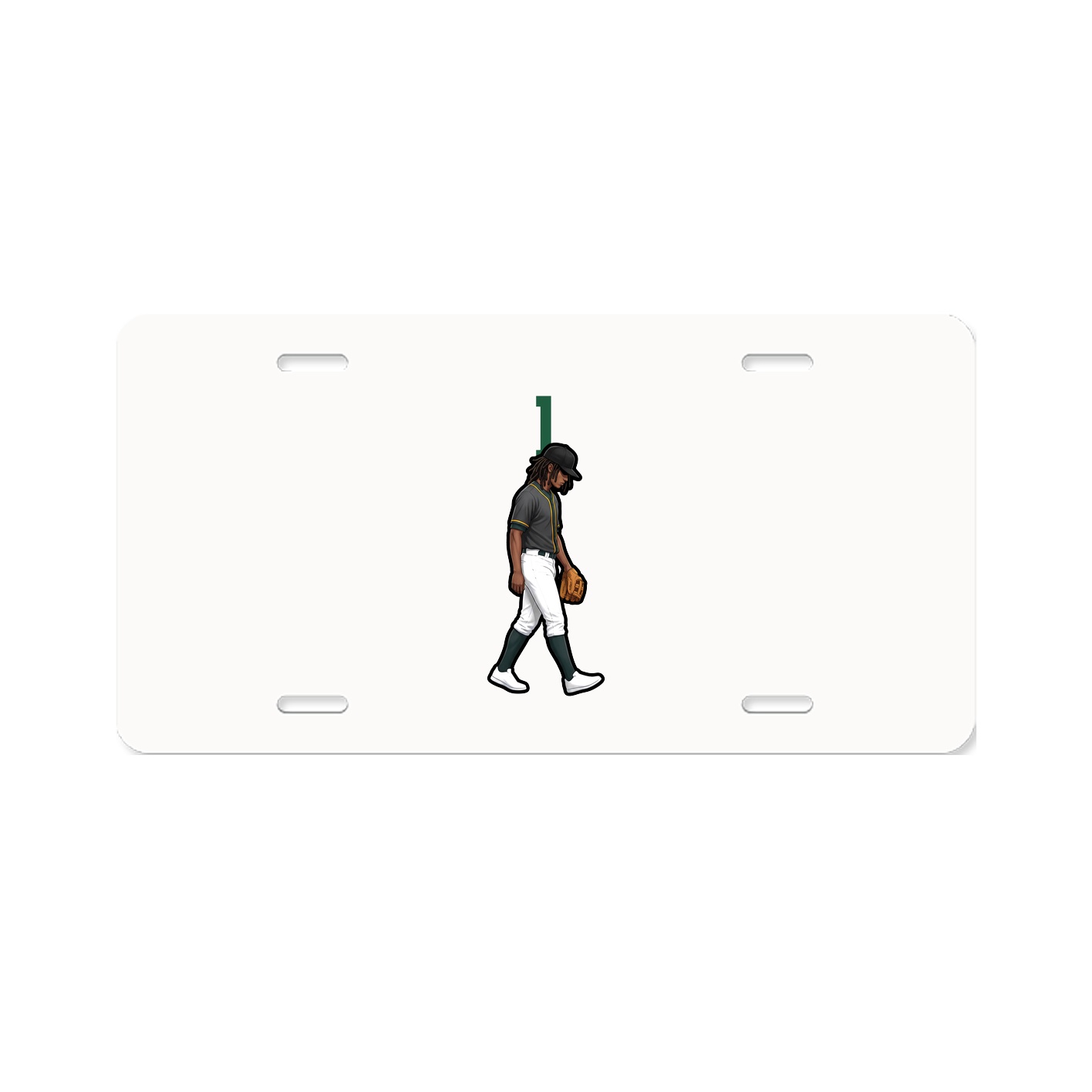 License Plate — Number Top in Classic