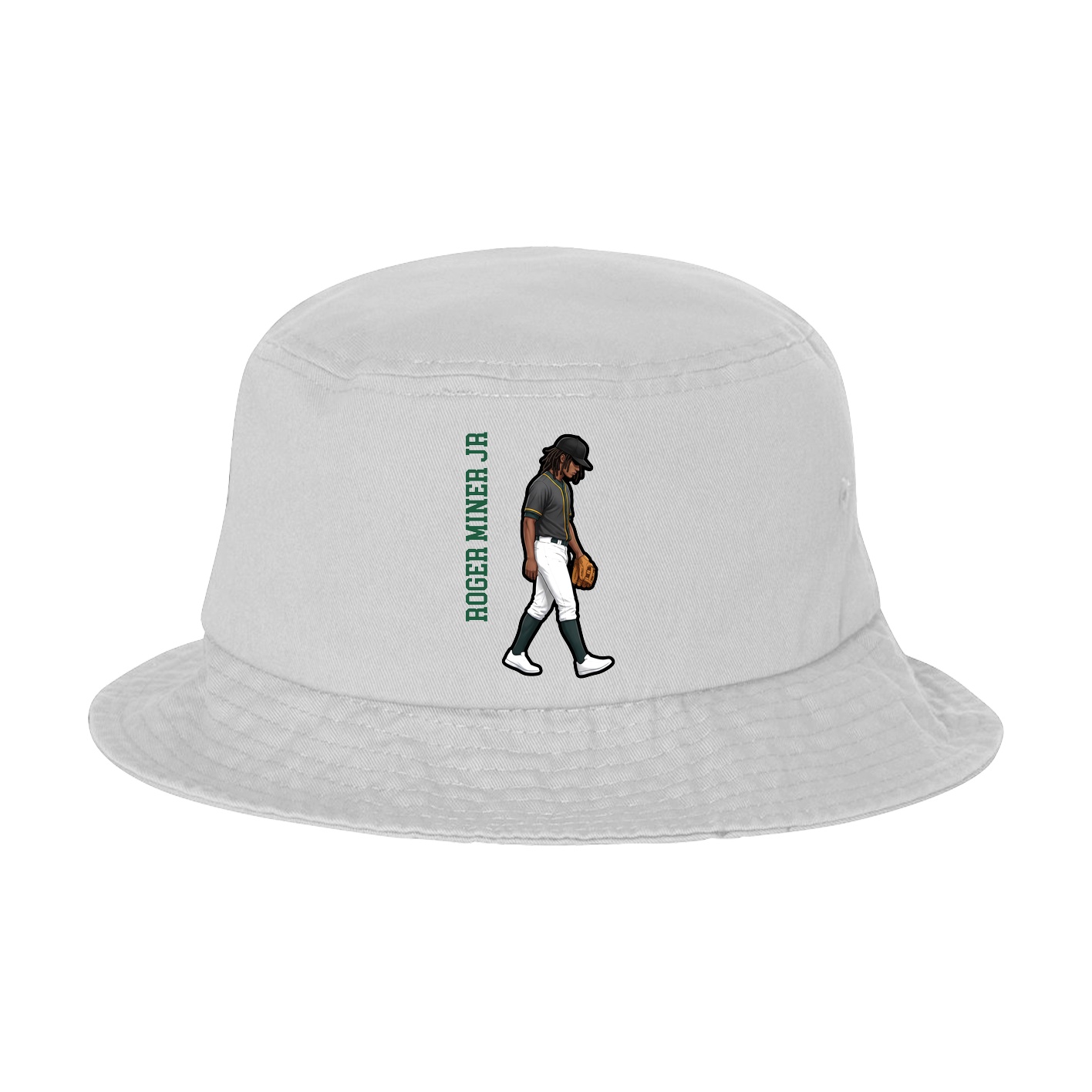 Bucket Cap — Name Vertical in White