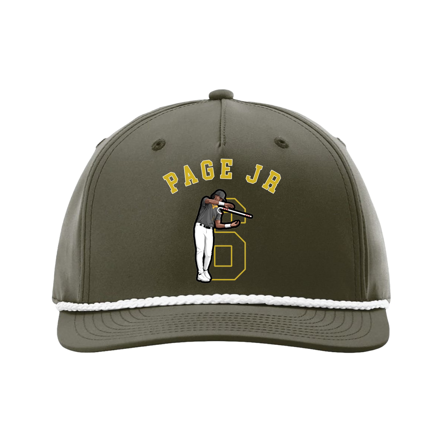 Five-Panel Classic Rope Cap — Shirsey Arch in Green