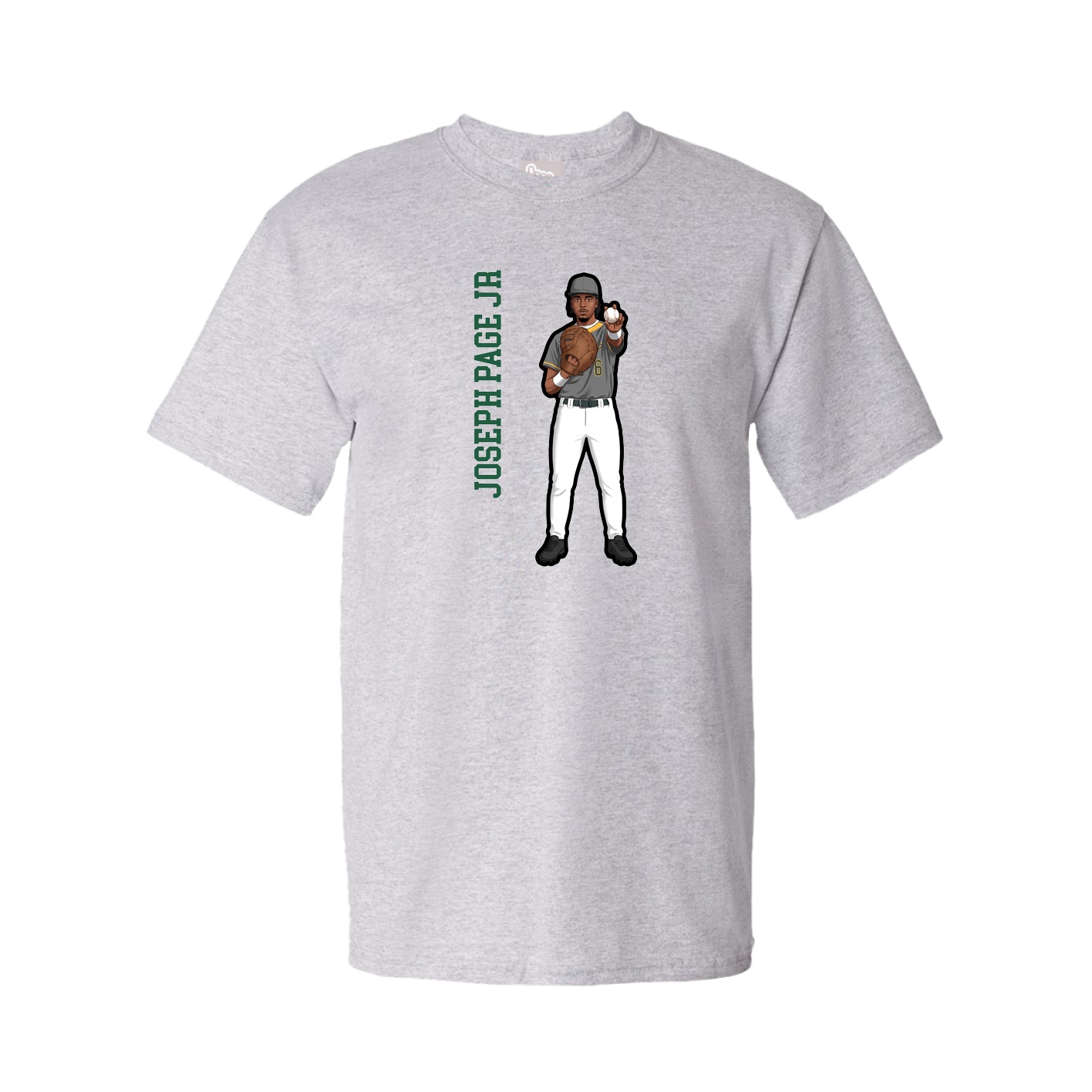 Tee — Name Vertical in Grey