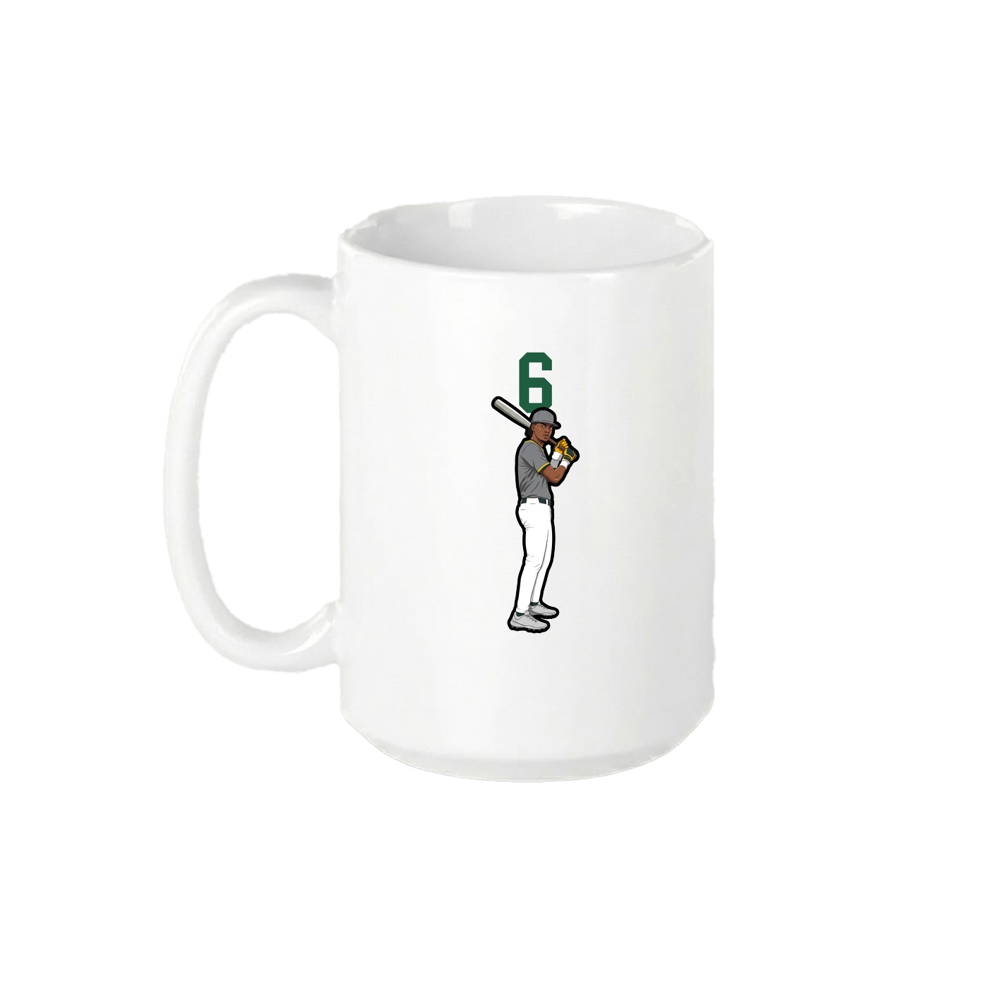 15oz Coffee Mug — Number Top in White
