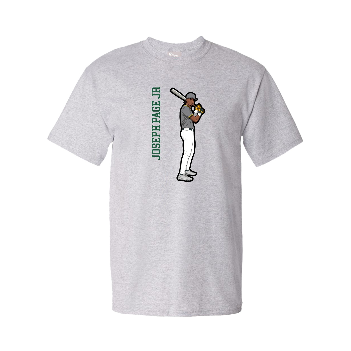 Tee — Name Vertical in Grey