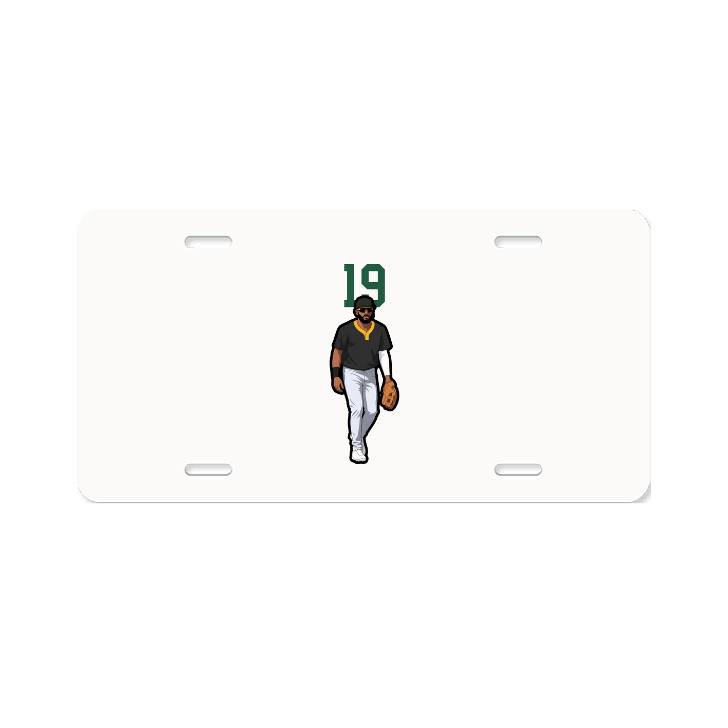License Plate — Number Top in Classic