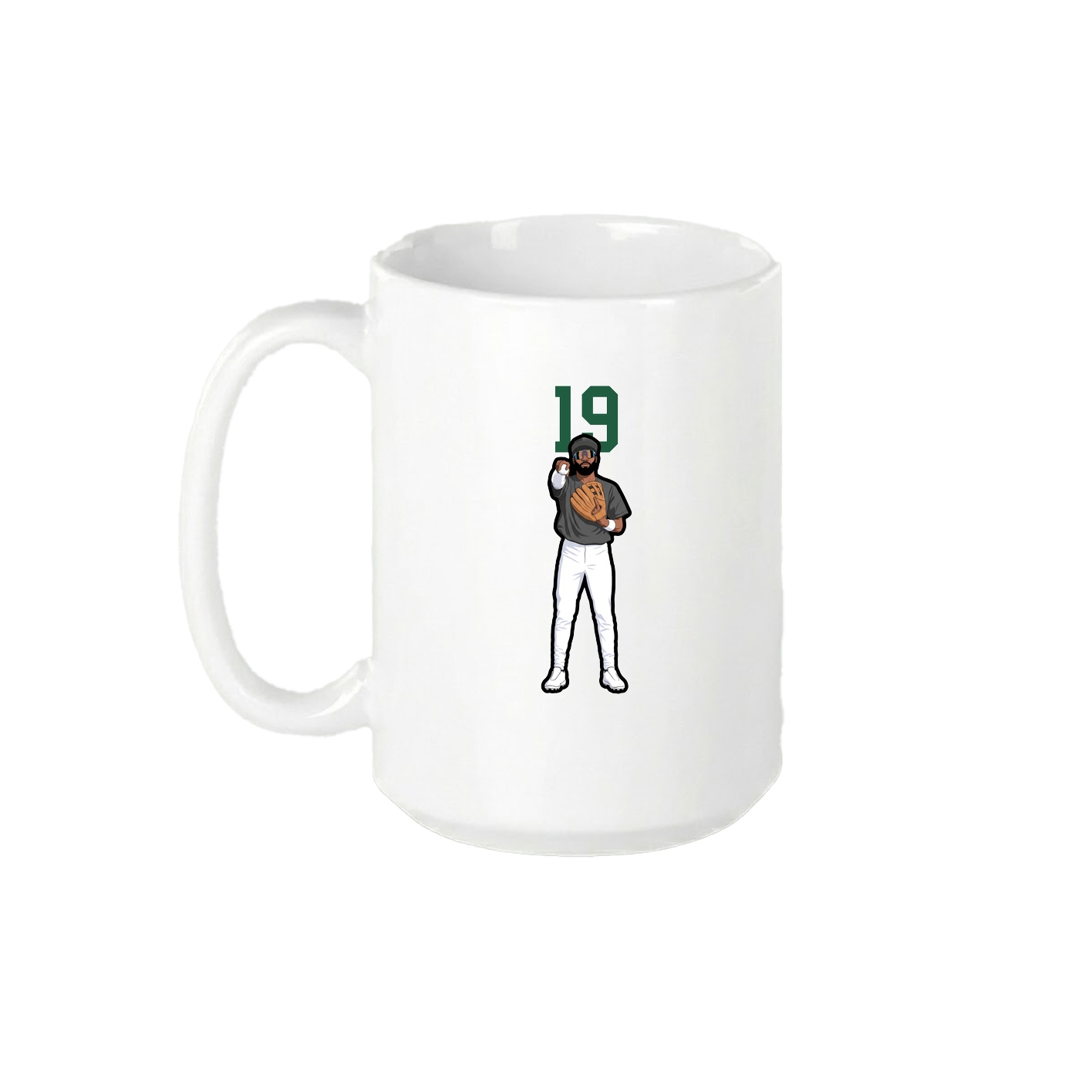 15oz Coffee Mug — Number Top in White