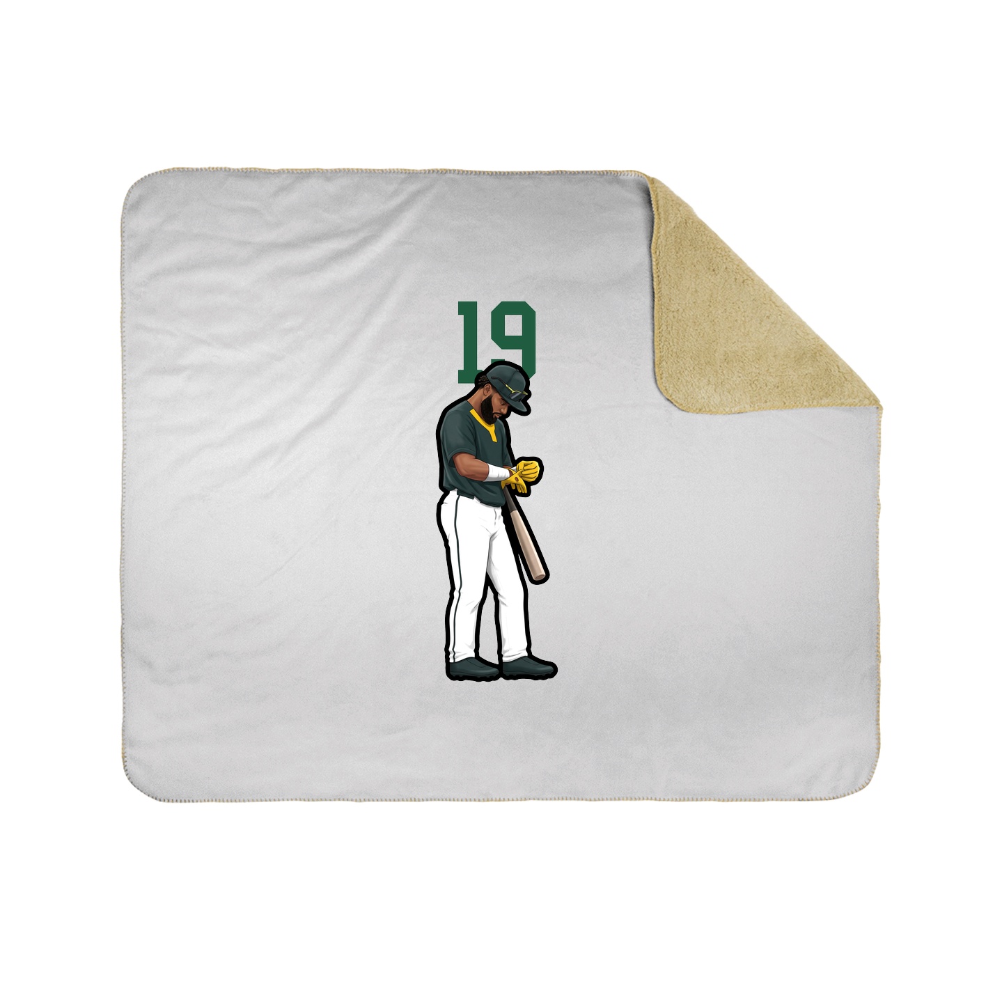 Throw Blanket — Number Top in White