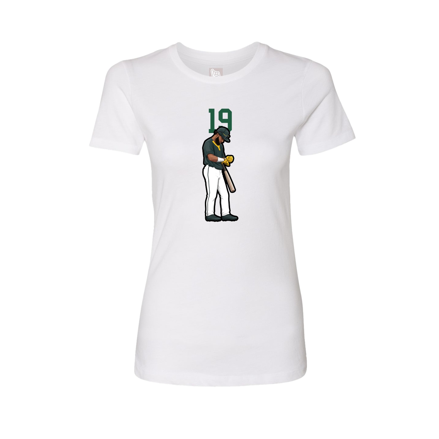 Fitted Women's Tee — Number Top in White
