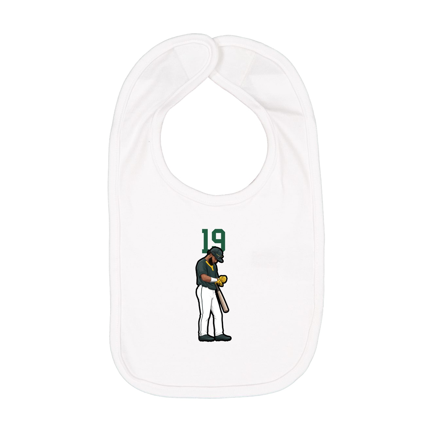 Infant Bib — Number Top in White