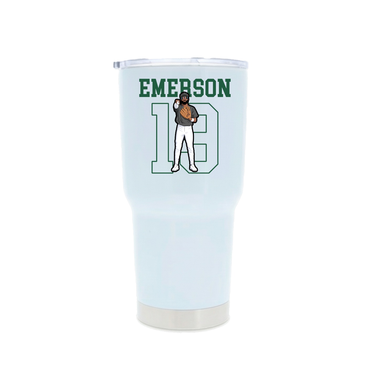 30oz Stainless Steel Tumbler — Shirsey in White