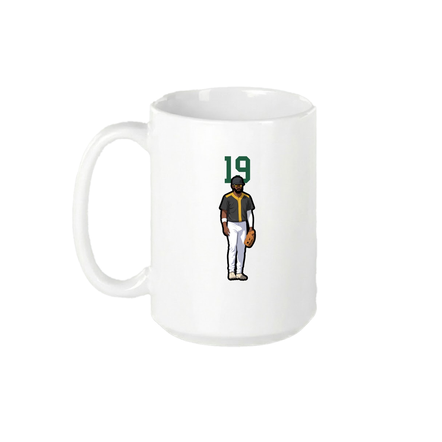 15oz Coffee Mug — Number Top in White