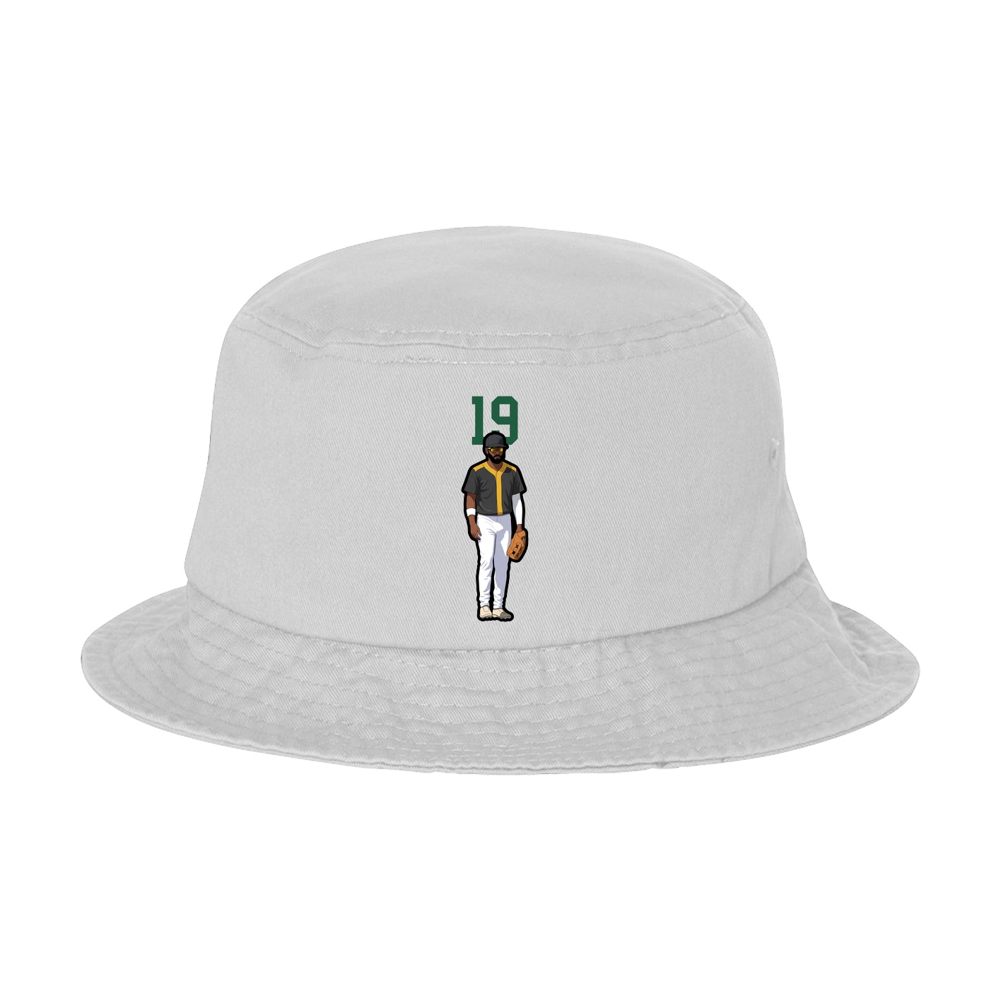 Bucket Cap — Number Top in White