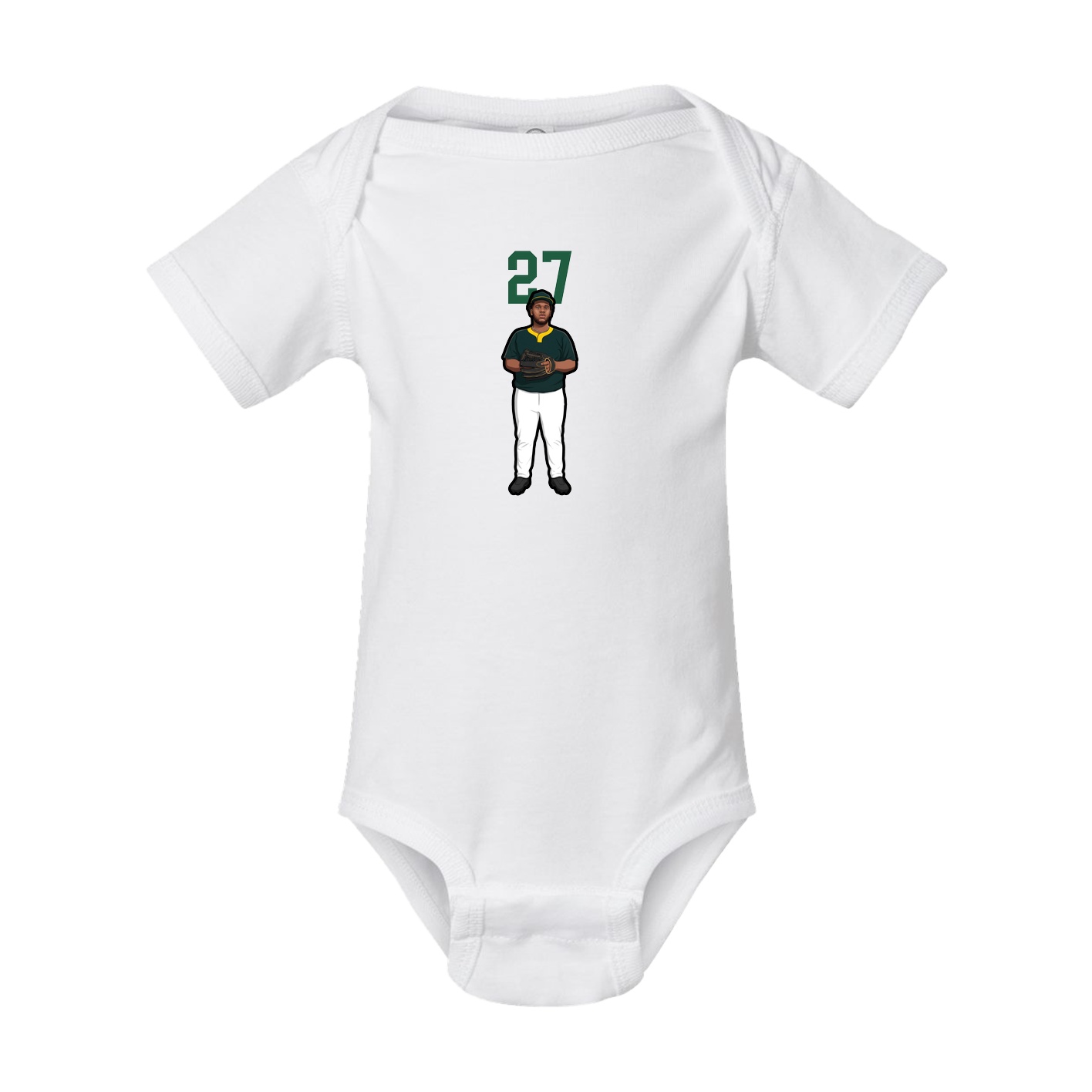 Baby Onesie — Number Top in White