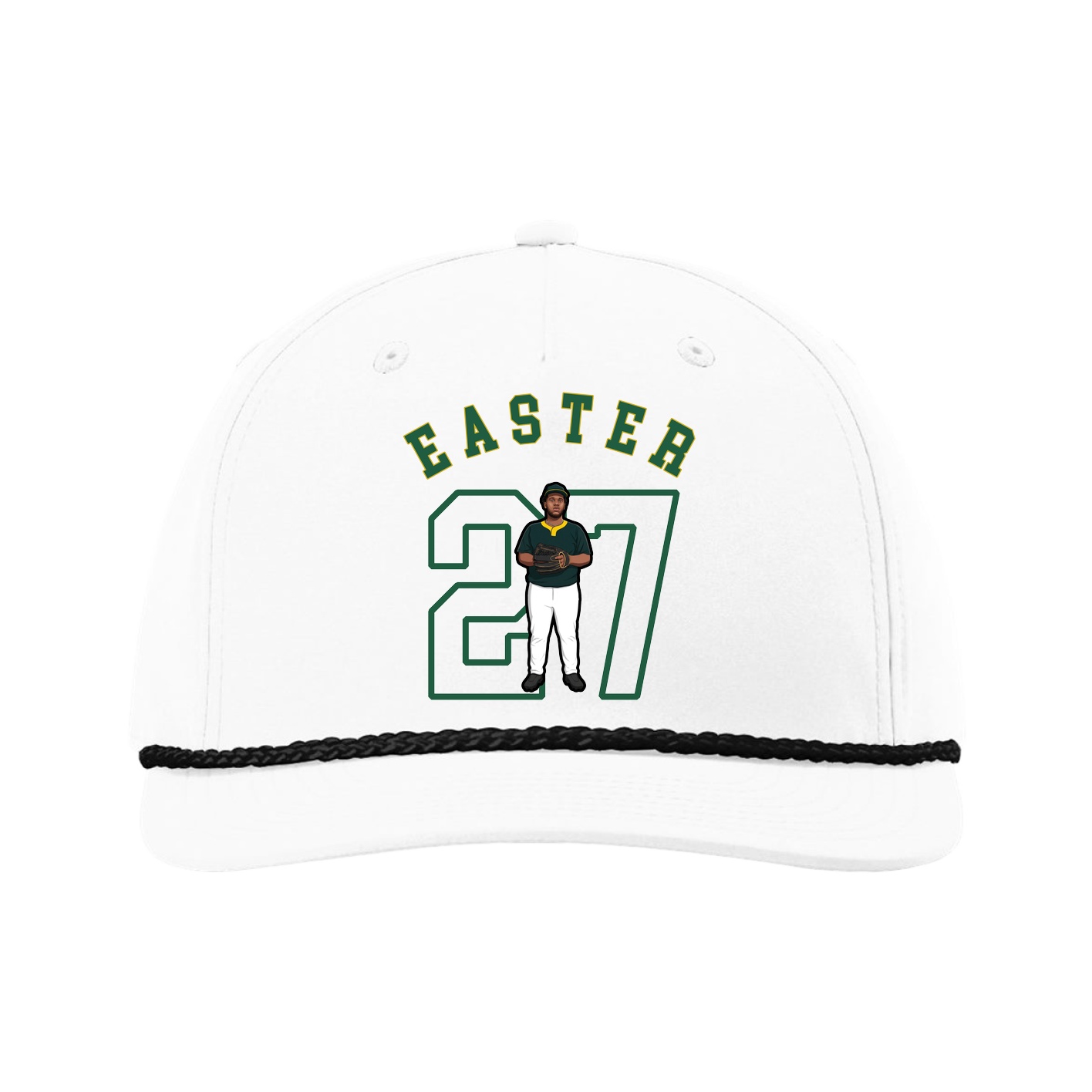 Five-Panel Classic Rope Cap — Shirsey Arch in White