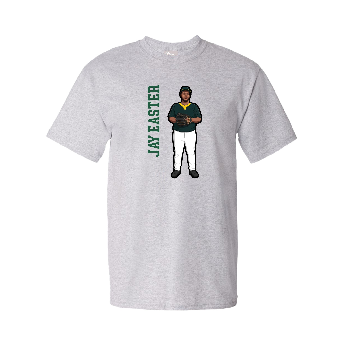 Tee — Name Vertical in Grey