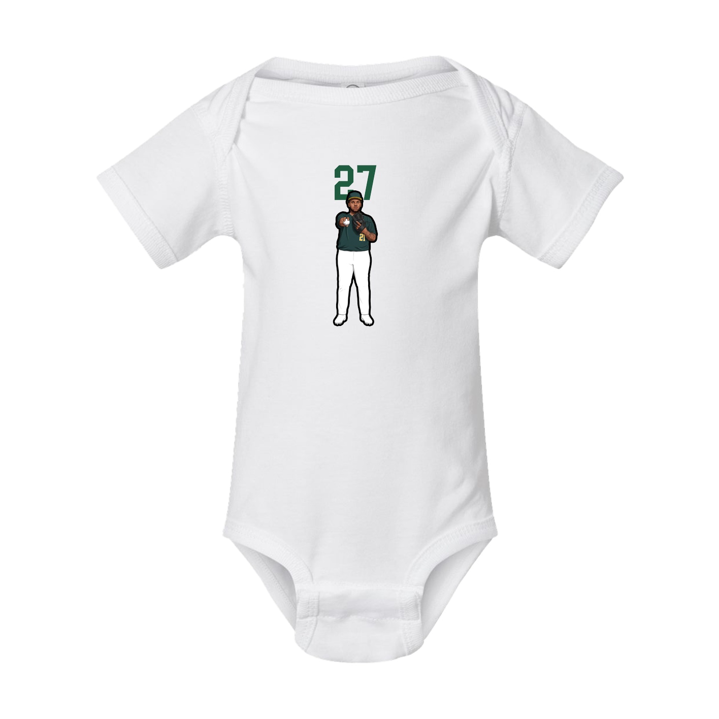 Baby Onesie — Number Top in White