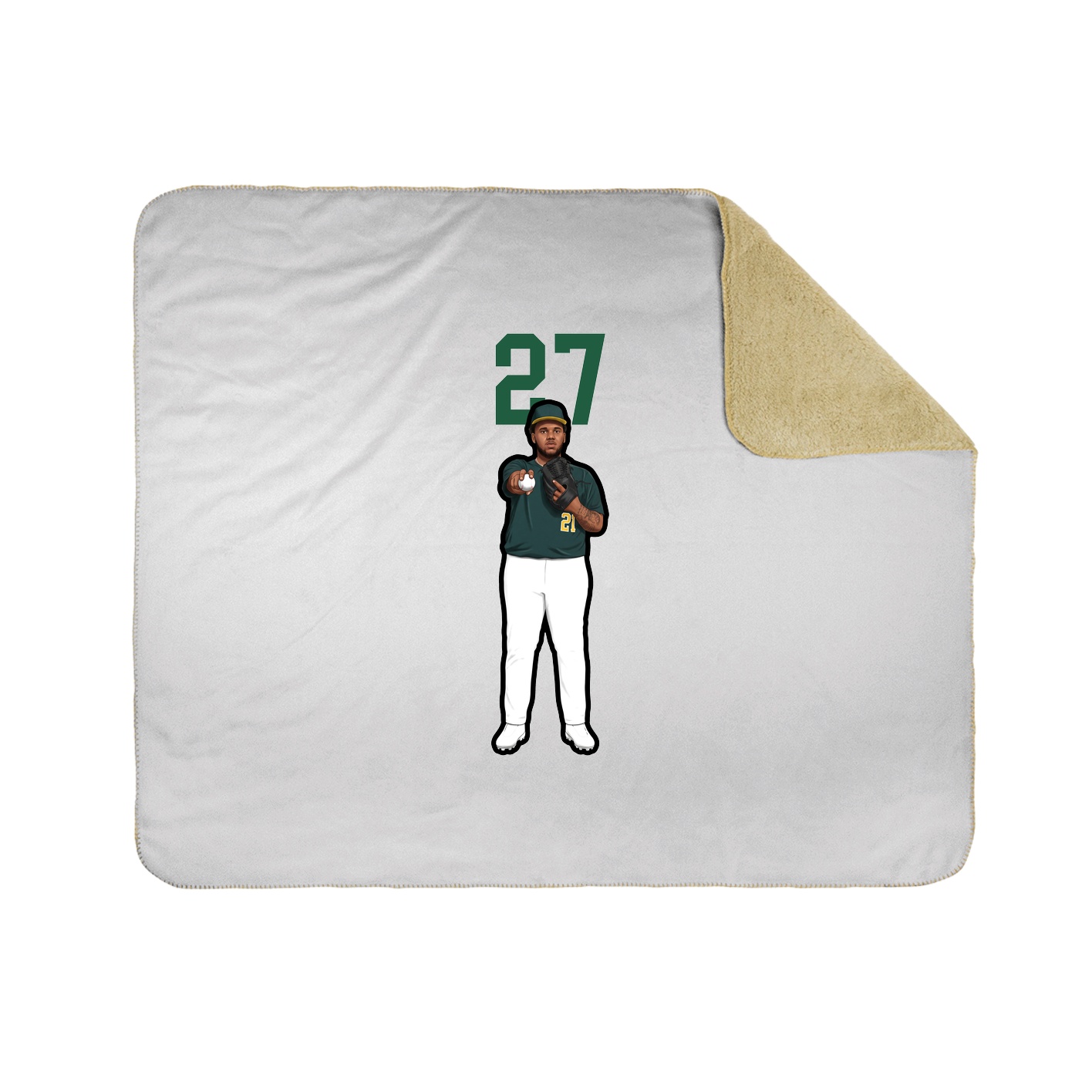 Throw Blanket — Number Top in White