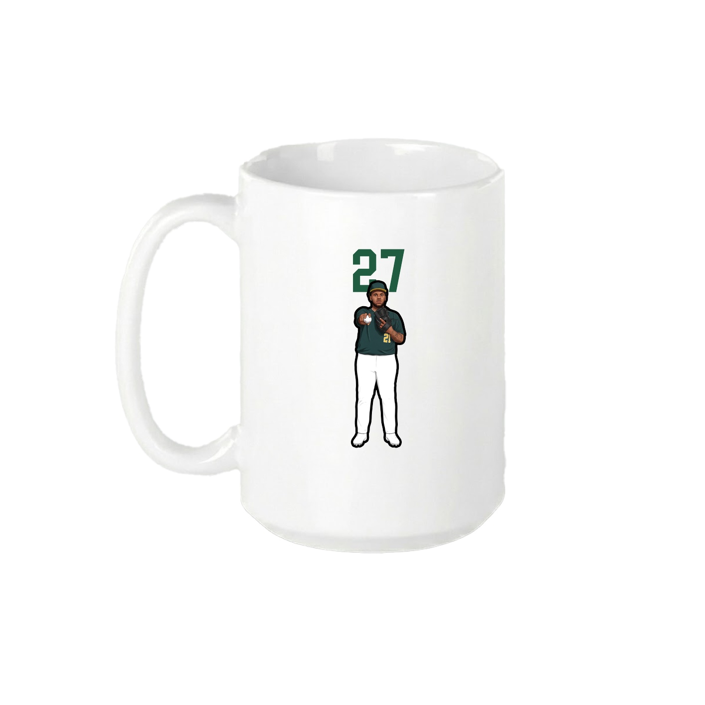 15oz Coffee Mug — Number Top in White