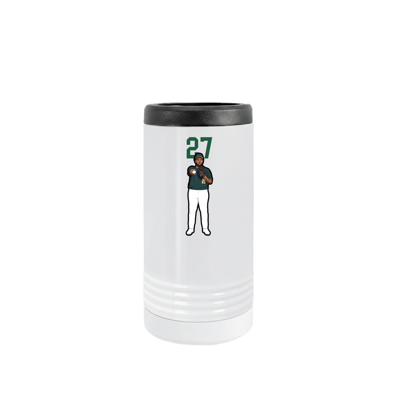 Slim Beverage Holder — Number Top in White