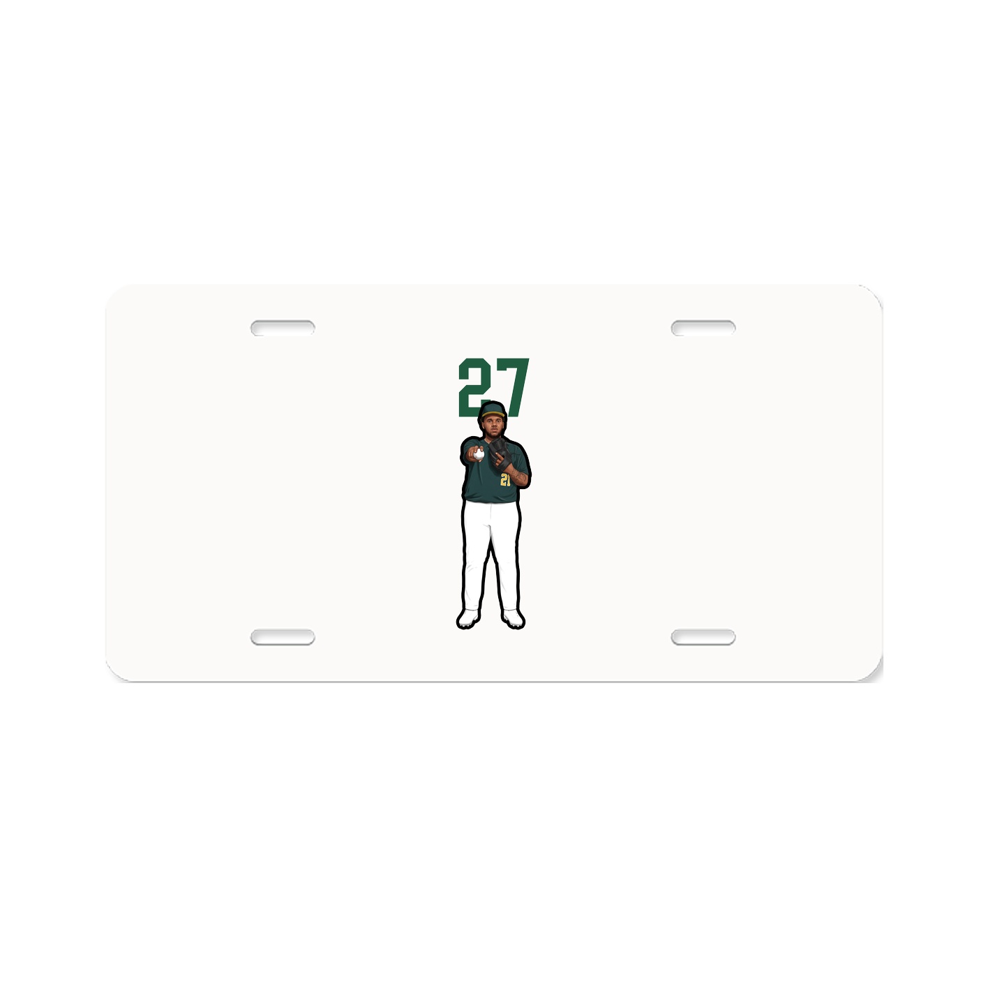 License Plate — Number Top in Classic