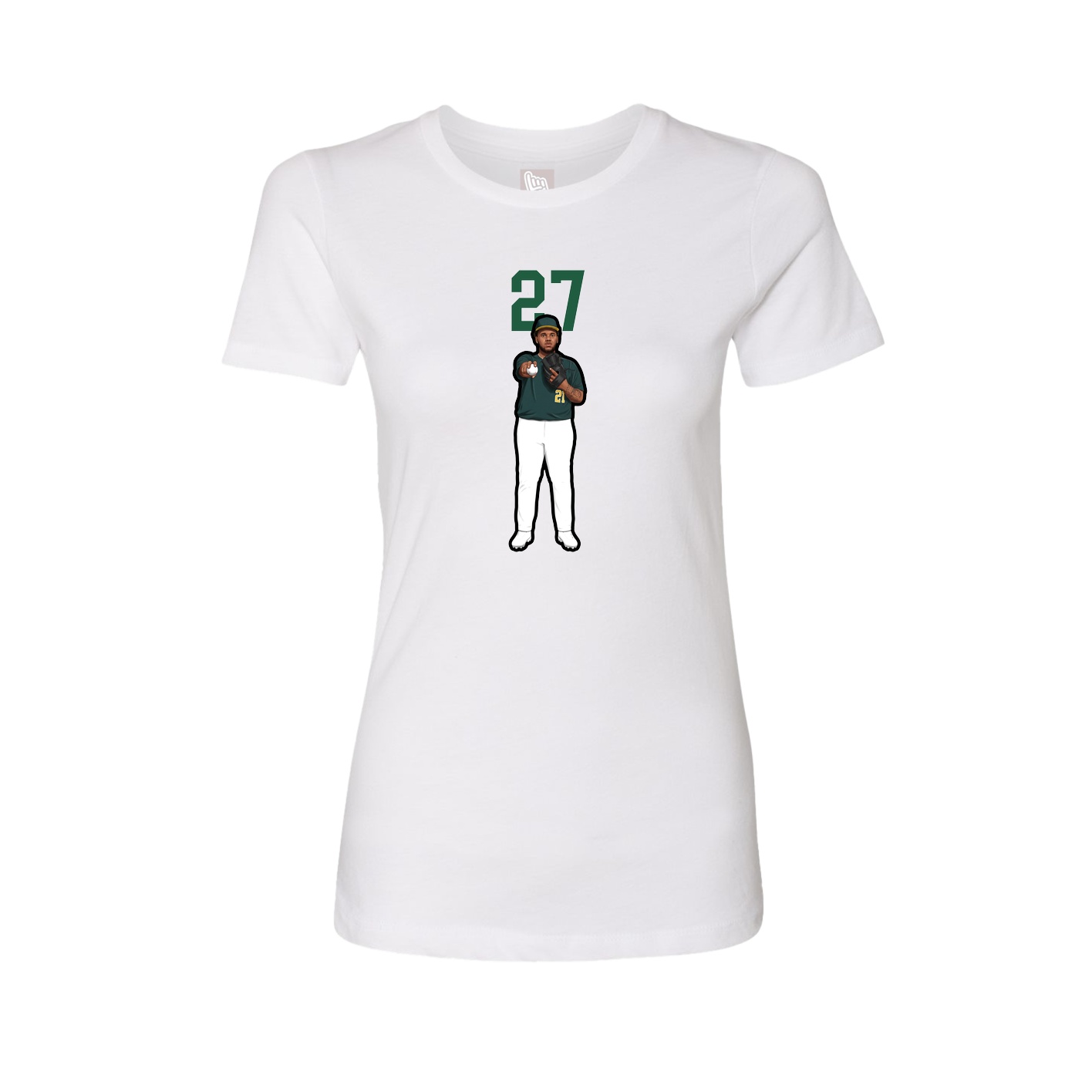 Womens Tee — Number Top in White