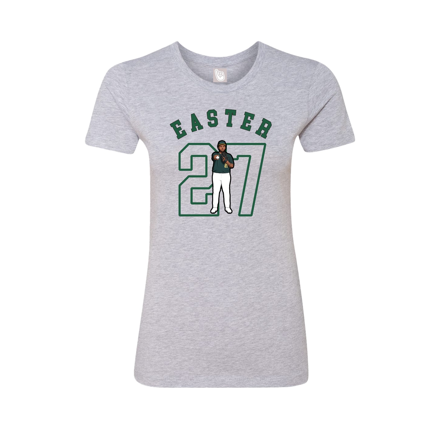 Fitted Women's Tee — Shirsey Arch in Grey