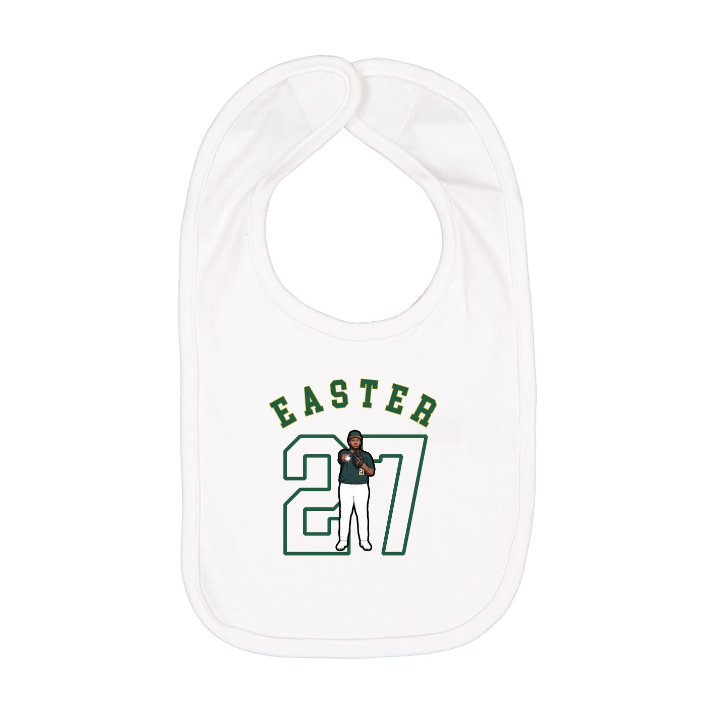 Infant Bib — Shirsey Arch in White