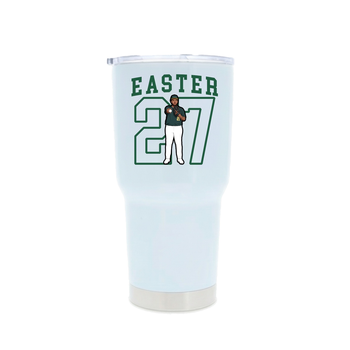 30oz Stainless Steel Tumbler — Shirsey in White