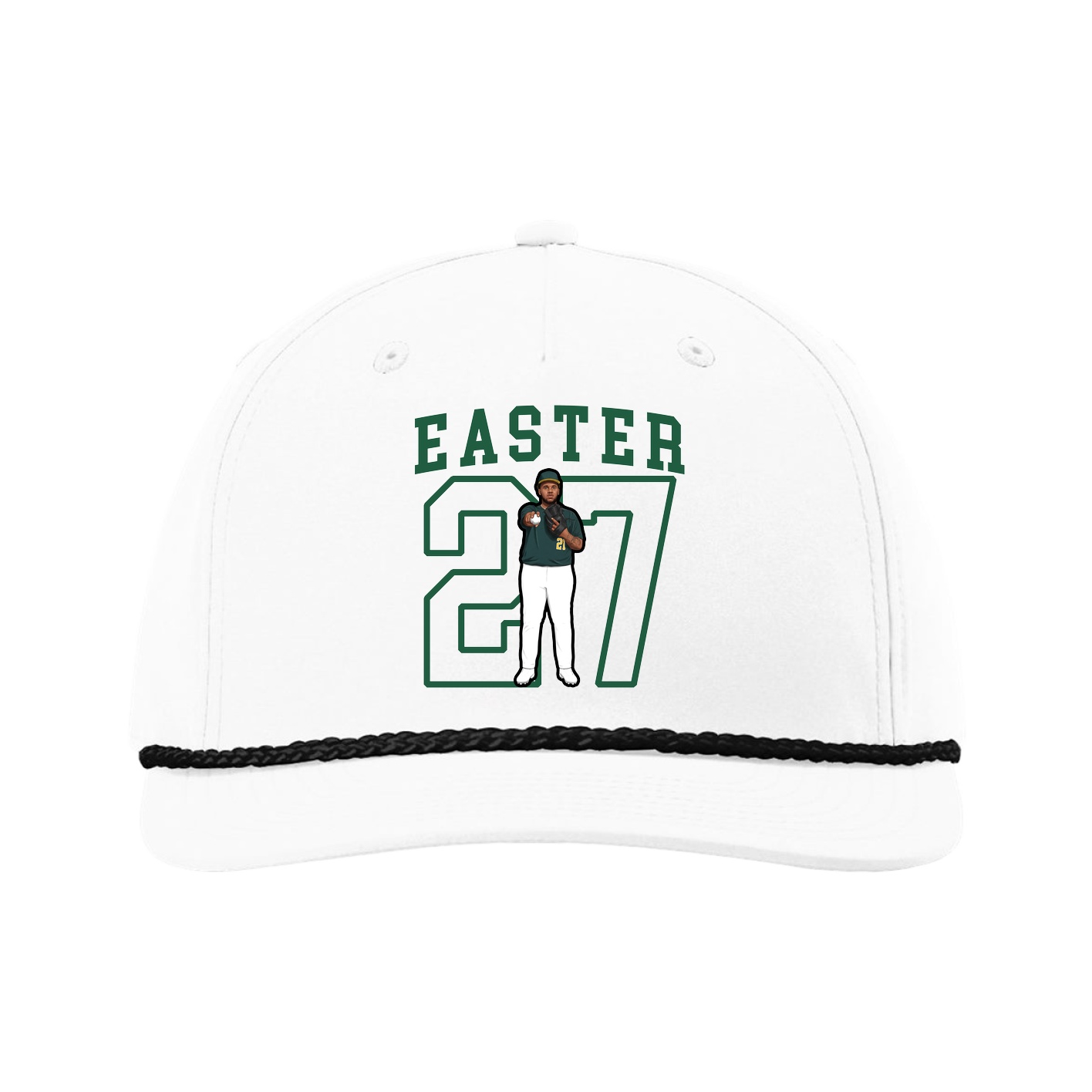 Five-Panel Classic Rope Cap — Shirsey in White
