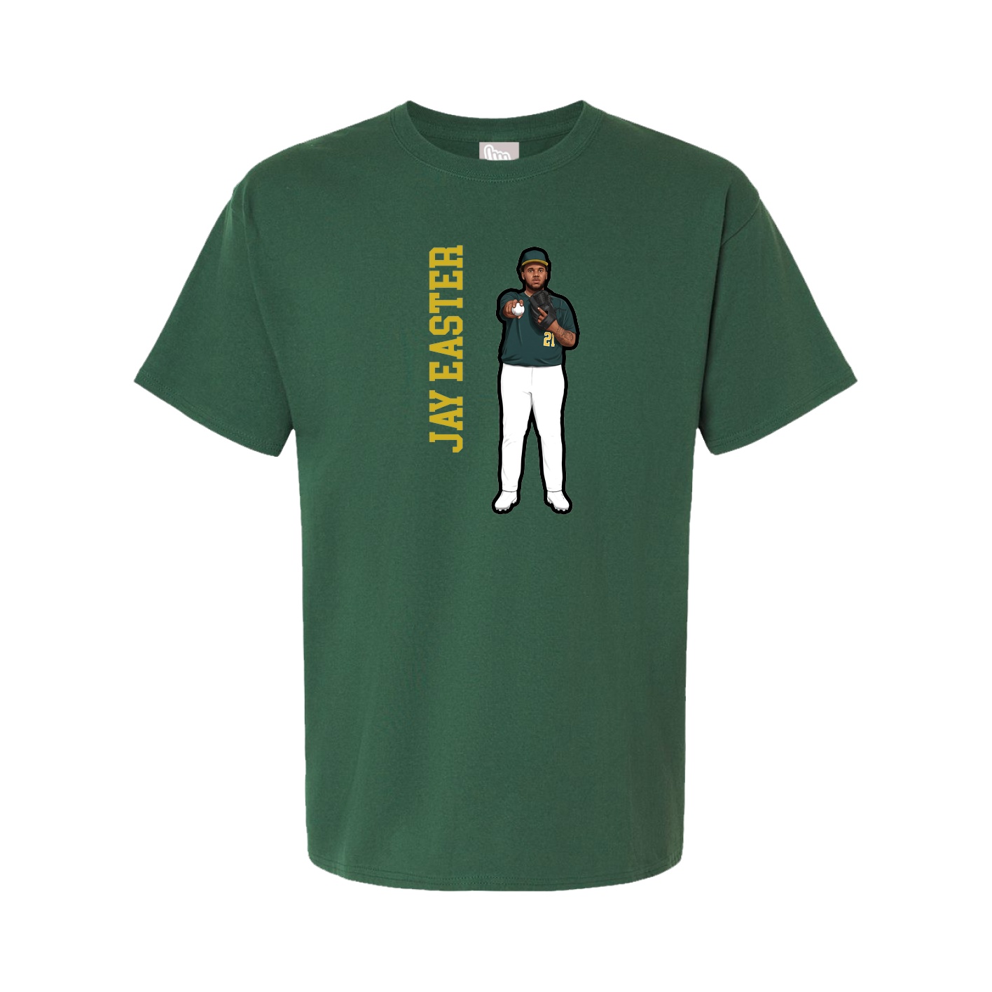 Tee — Name Vertical in Green