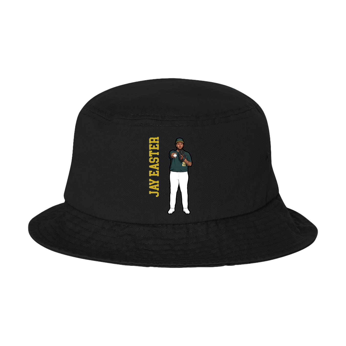 Bucket Cap — Name Vertical in Black