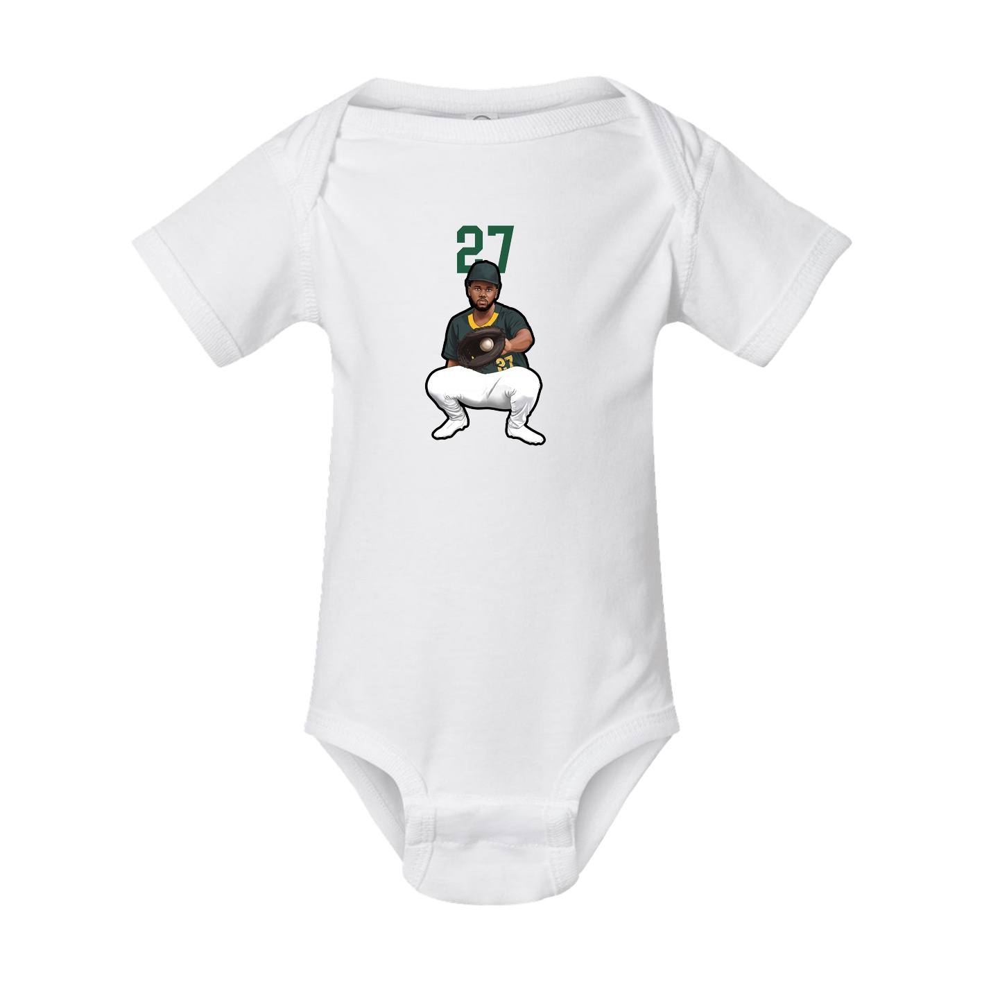 Baby Onesie — Number Top in White
