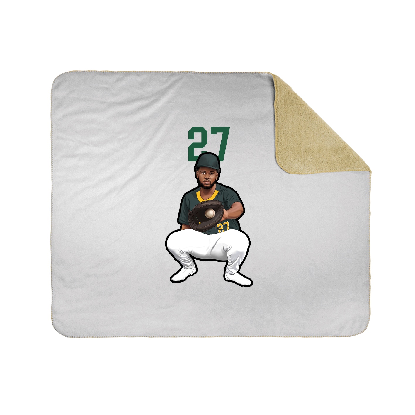Throw Blanket — Number Top in White