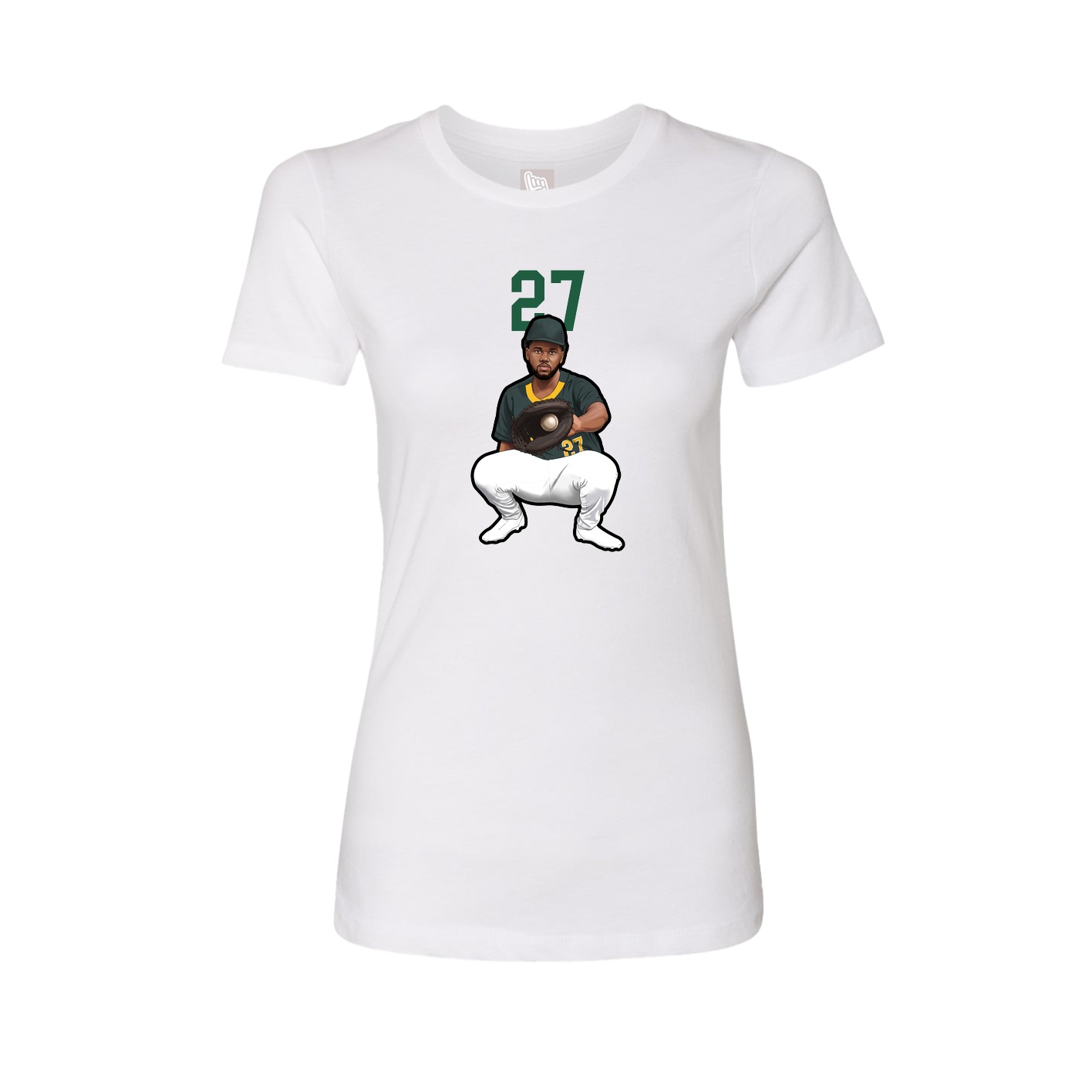 Womens Tee — Number Top in White