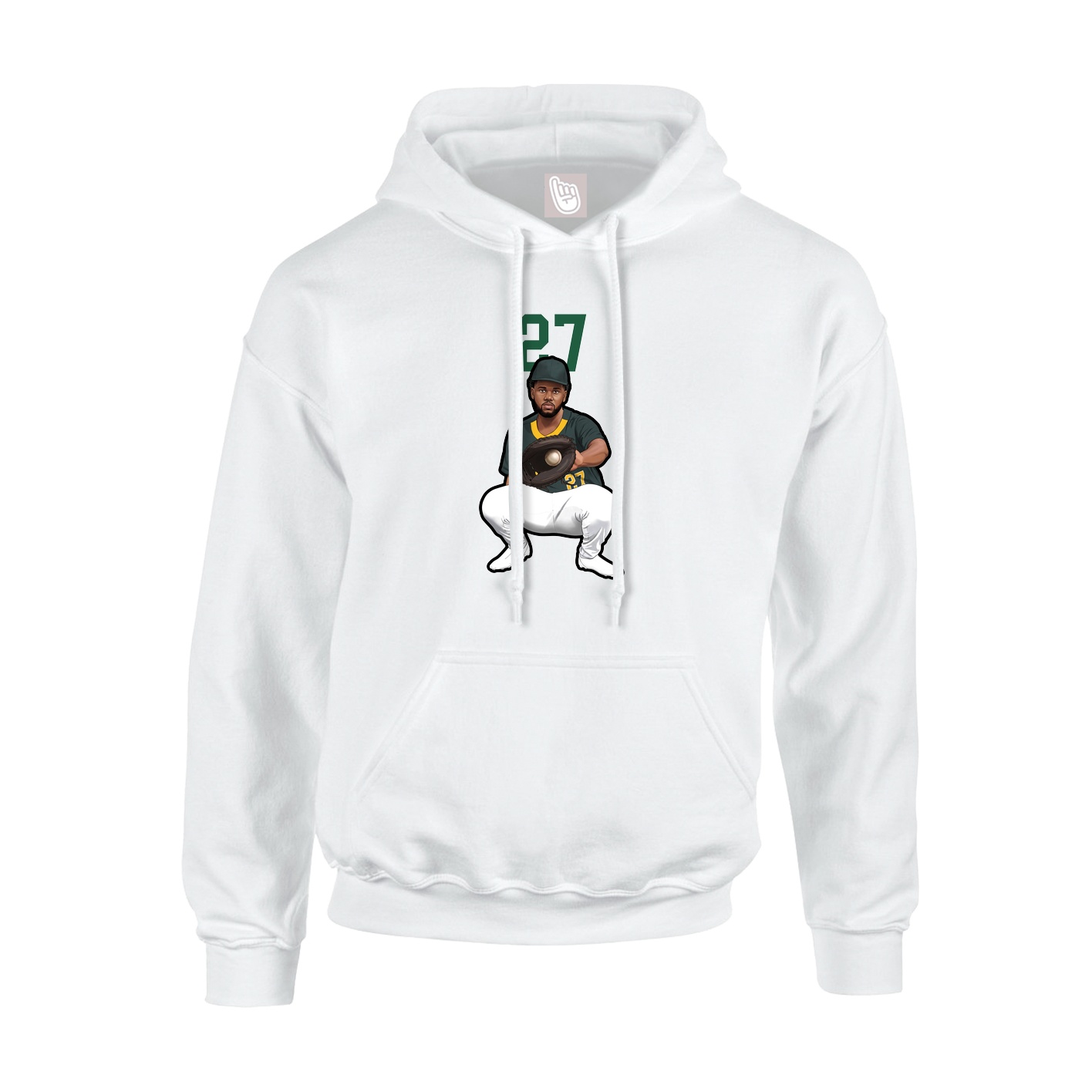 Hoodie — Number Top in White