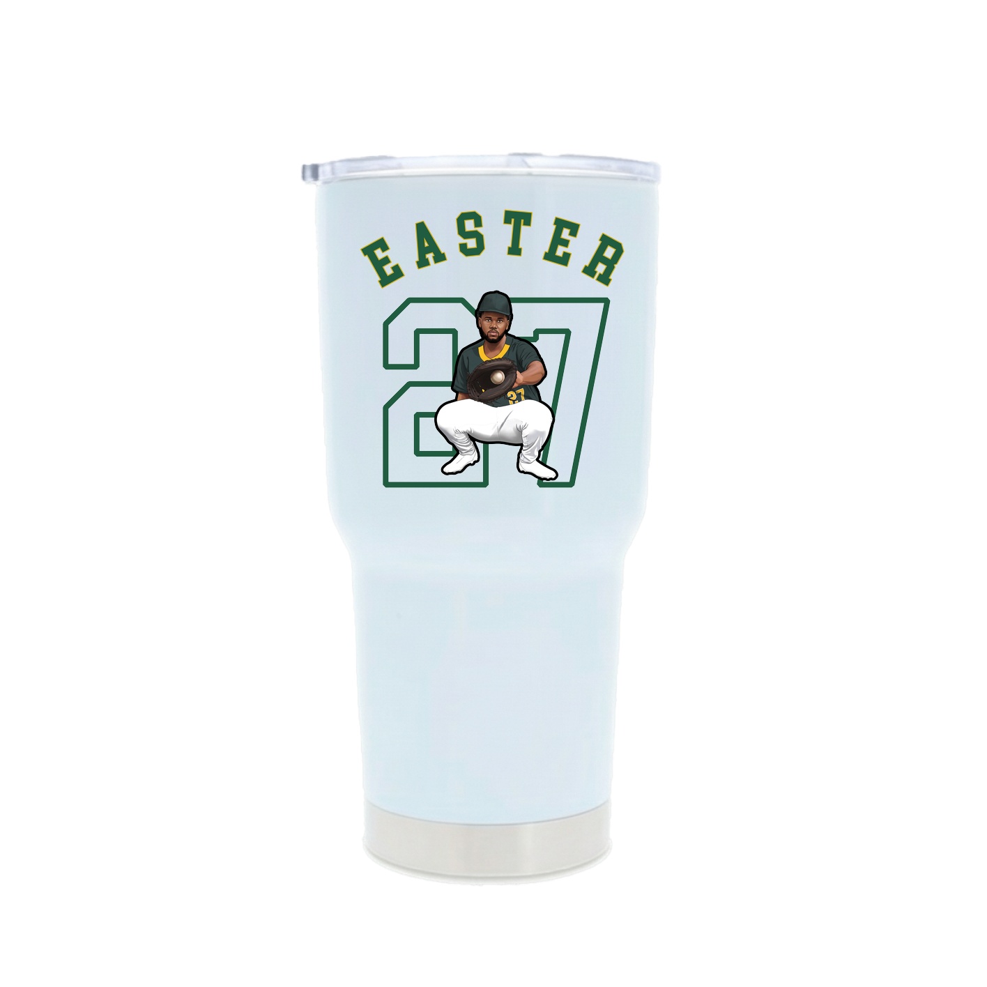 30oz Stainless Steel Tumbler — Shirsey Arch in White