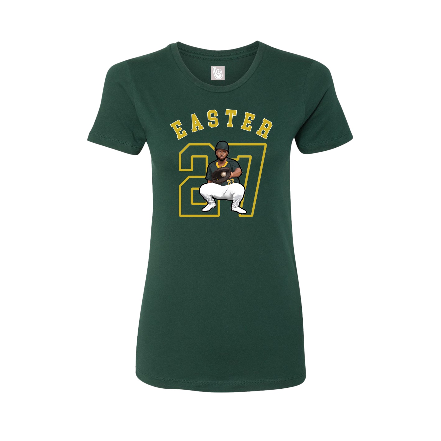 Fitted Women's Tee — Shirsey Arch in Green