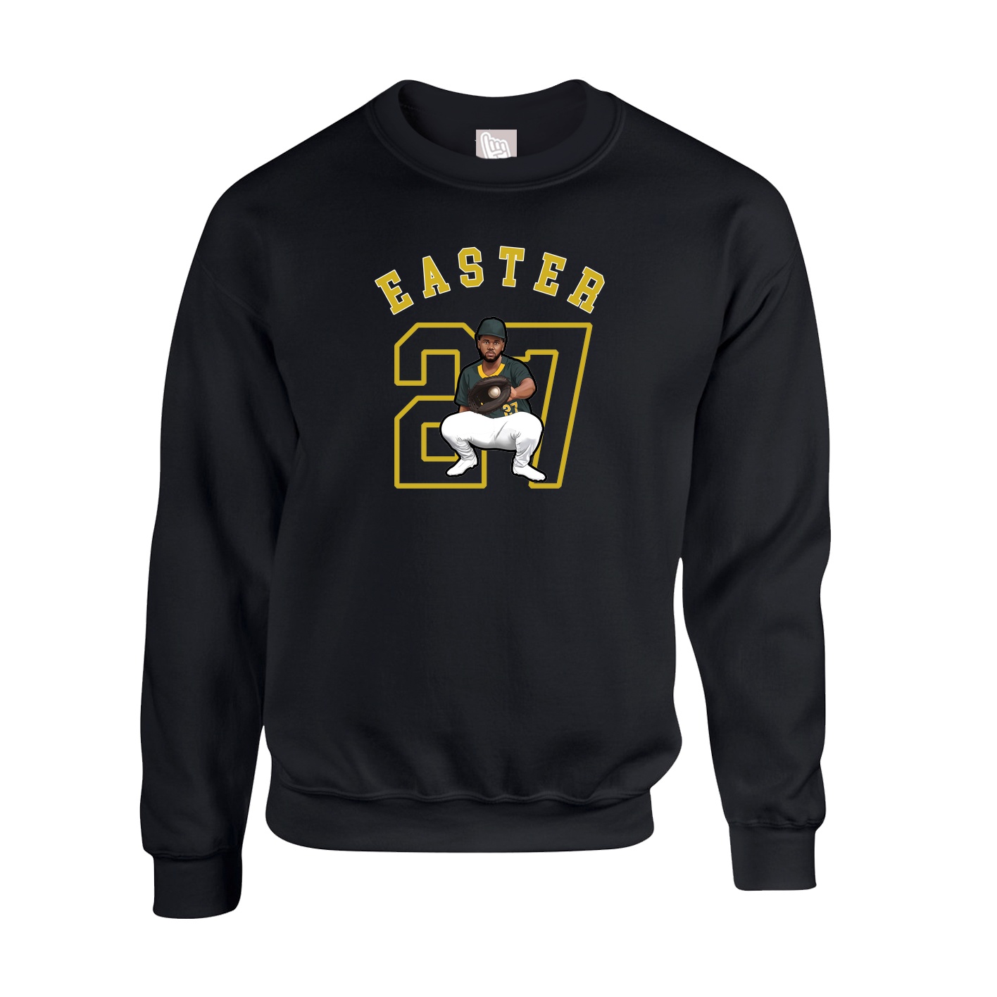 Fleece Crew — Shirsey Arch in Black