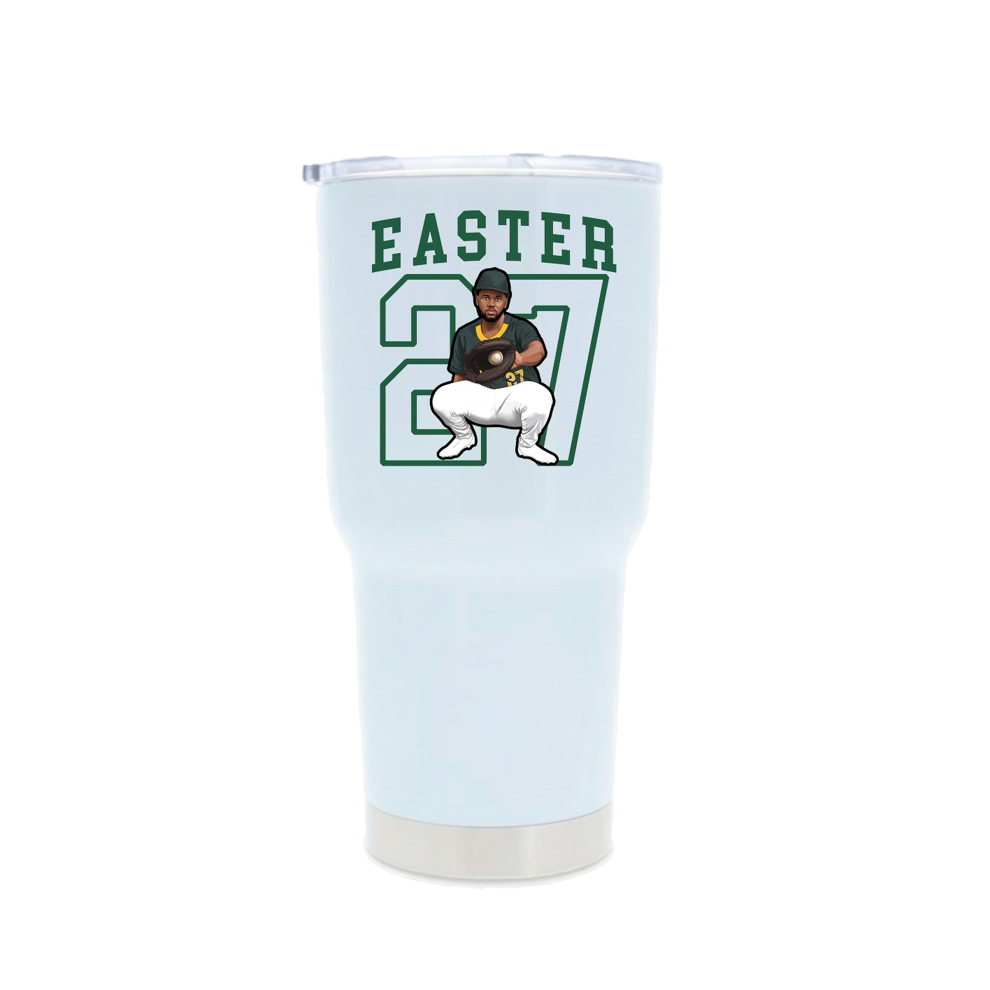 30oz Stainless Steel Tumbler — Shirsey in White