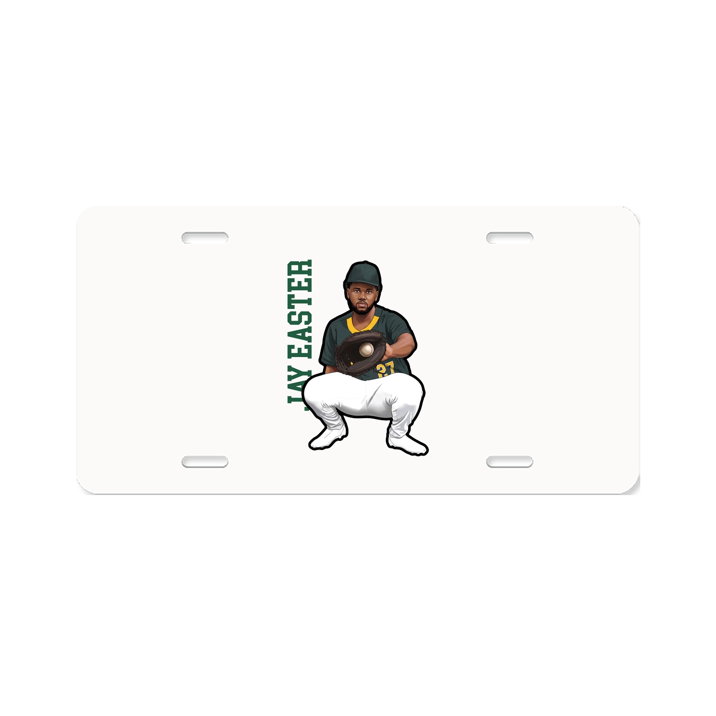 License Plate — Name Vertical in Classic