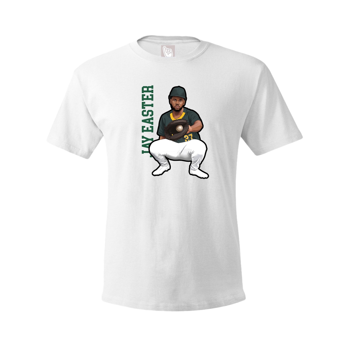 Tee — Name Vertical in White