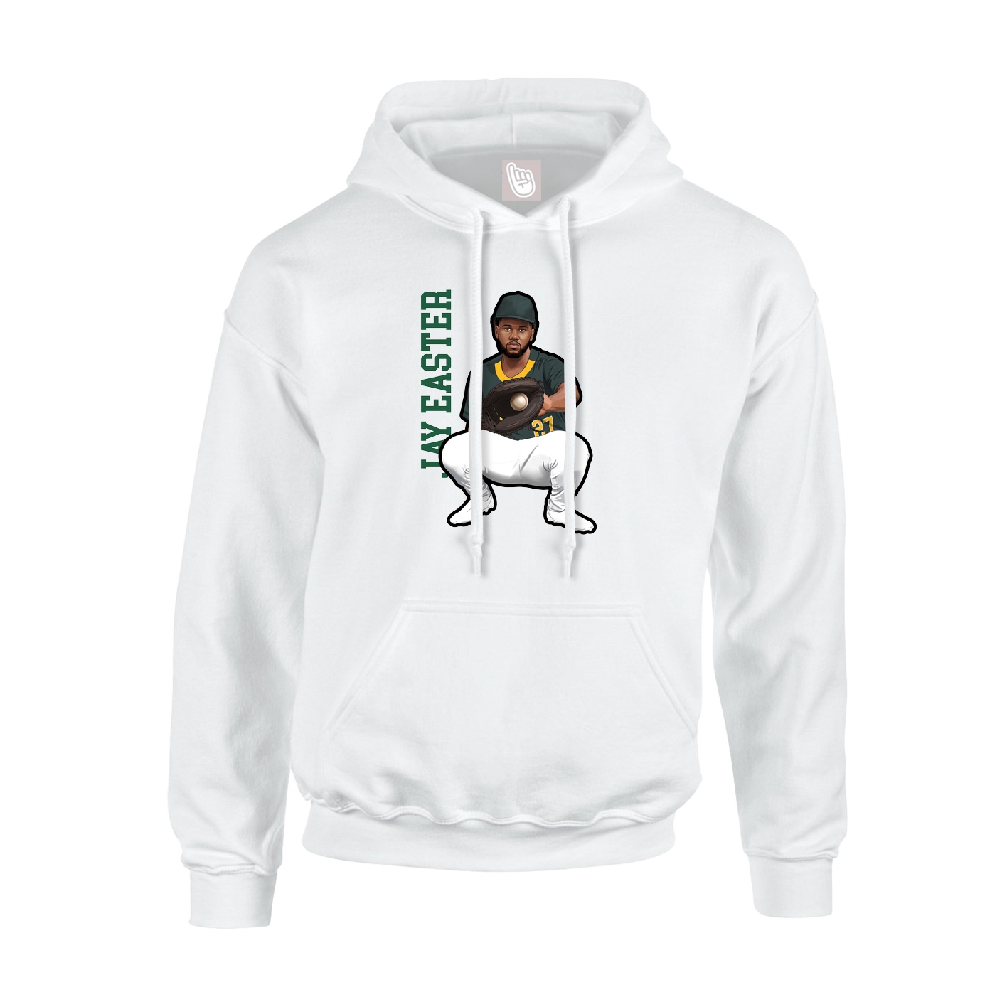 Hoodie — Name Vertical in White