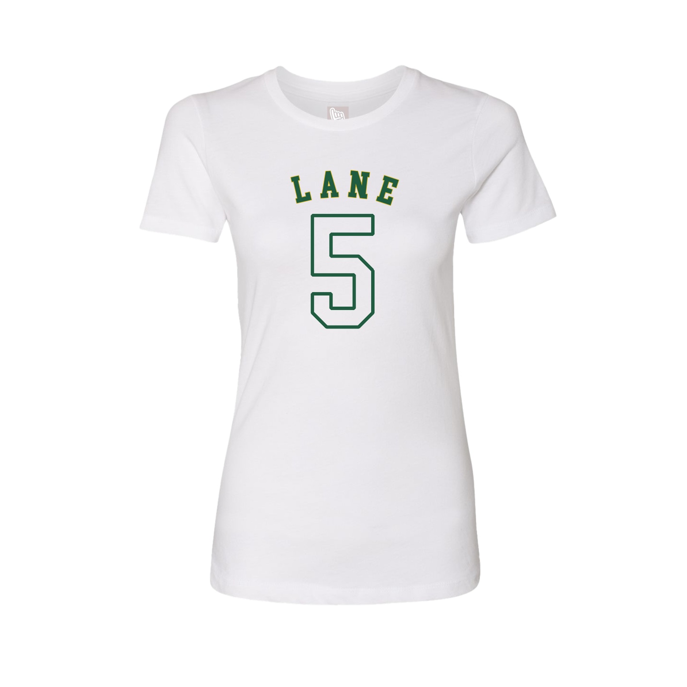 Fitted Women's Tee — Shirsey Arch in White