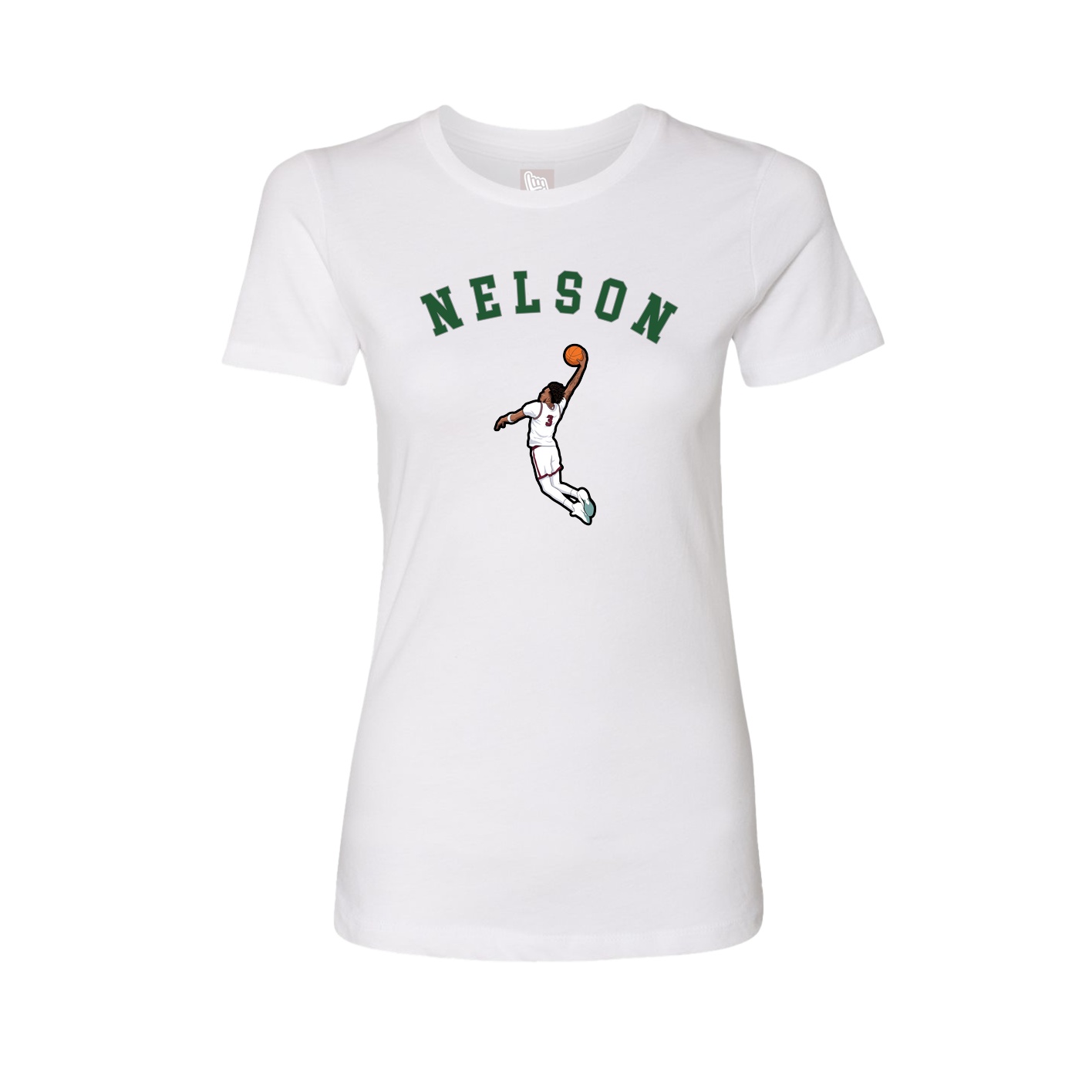 Fitted Women's Tee — Shirsey Arch in White